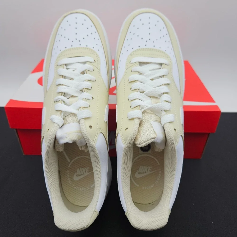 Nike Court Vision Low Light Khaki White Mens Sz 8.5 Womens Sz‎ 10 HM9862-200 New